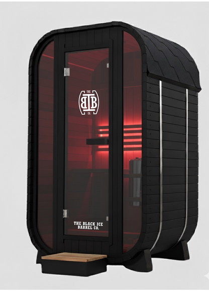 Fire Barrel Sauna – Premium Red Cedar Outdoor Cube Sauna
