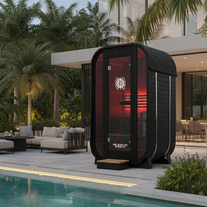 Fire Barrel Sauna – Premium Red Cedar Outdoor Cube Sauna