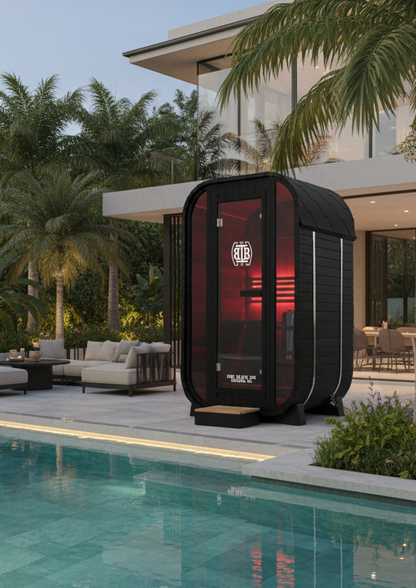 Fire Barrel Sauna – Premium Red Cedar Outdoor Cube Sauna