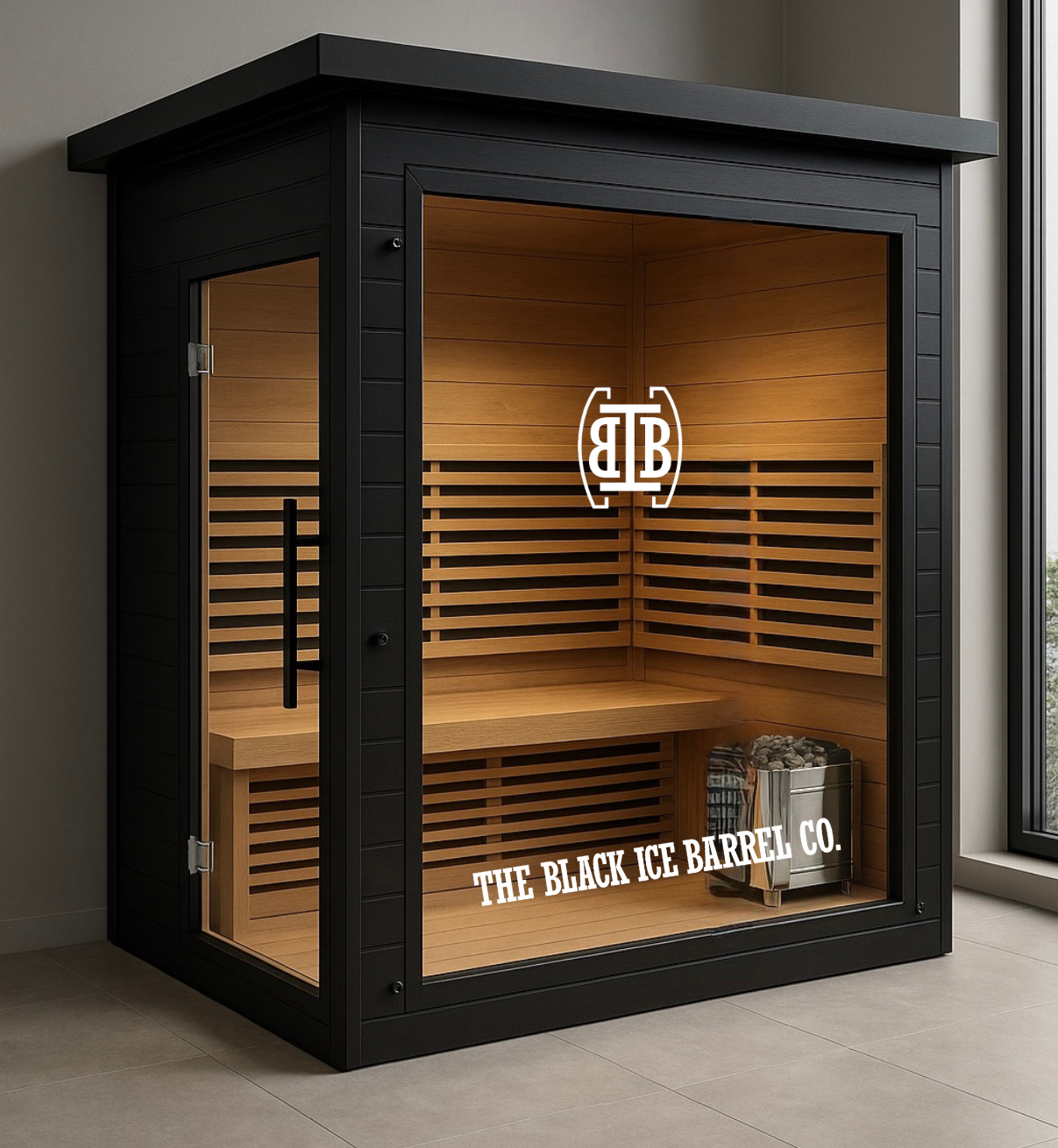 Ebony Indoors - Traditional Heater Sauna