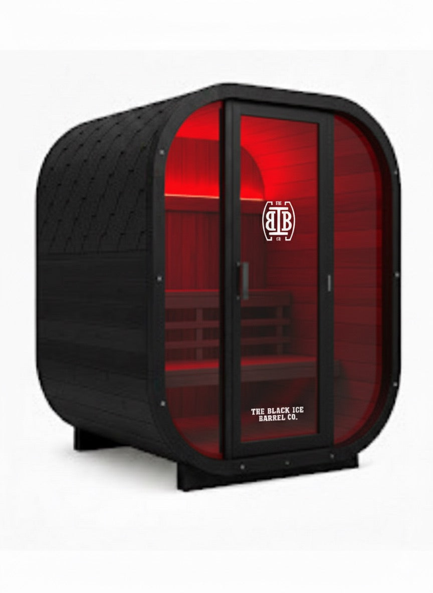 Fire Barrel Sauna – Premium Red Cedar Outdoor Cube Sauna